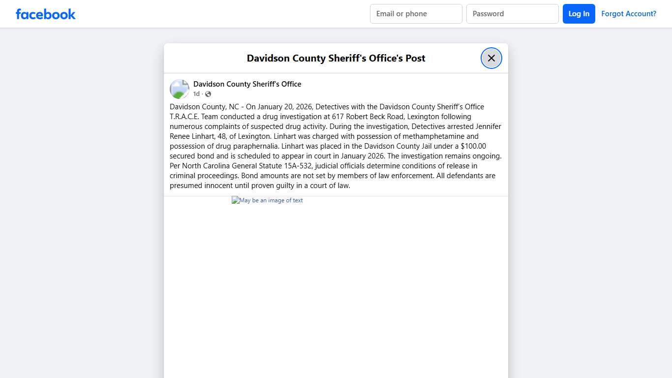 Davidson County, NC -... - Davidson County Sheriff's Office Facebook